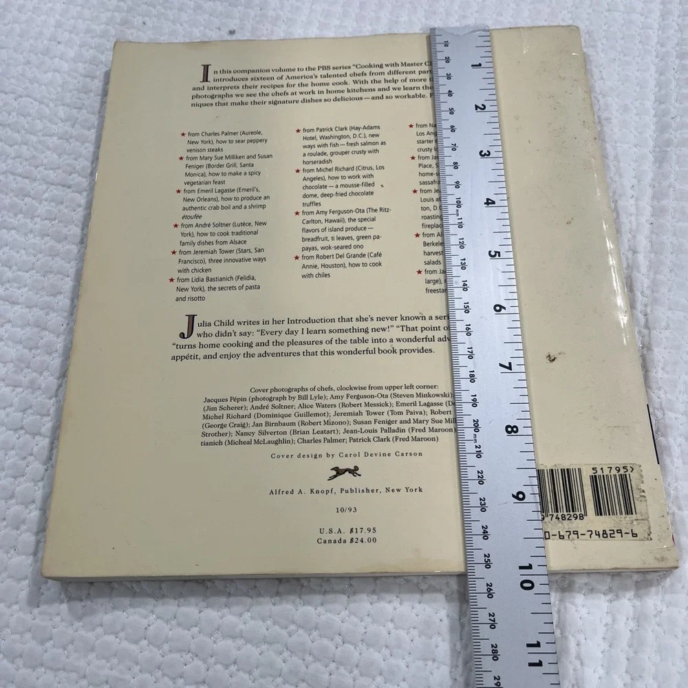 COOKING WITH MASTER CHEFS Julia Child, 1st Edition 1993 Covered Vintage